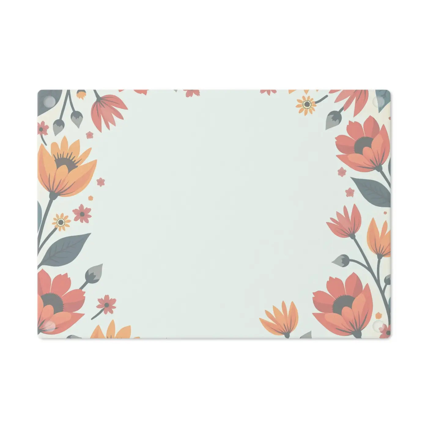 Colorful Flowers Cutting Board - Durable Tempered Glass - DipaliZ