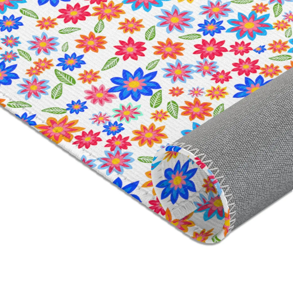 Flowers Pattern Area Rugs - Vibrant Home Decor - DipaliZ