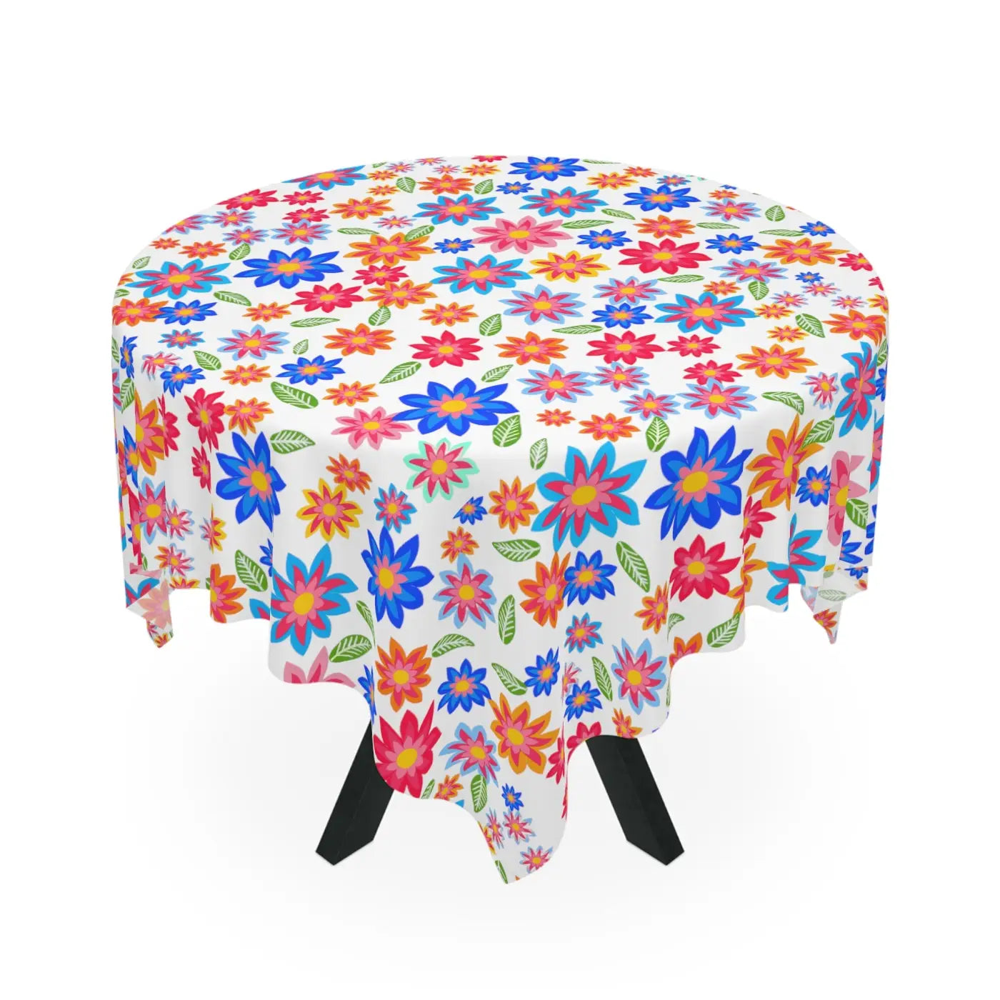 Flowers Pattern Tablecloth - Colorful Polyester Design - DipaliZ