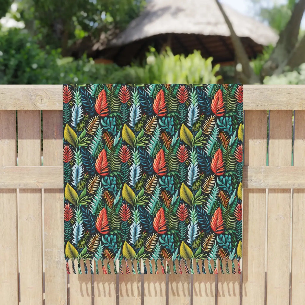 Colorful Foliage Beach Blanket - Polyester Beach Cloth - DipaliZ
