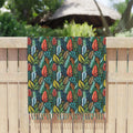 Colorful Foliage Beach Blanket - Polyester Beach Cloth - DipaliZ