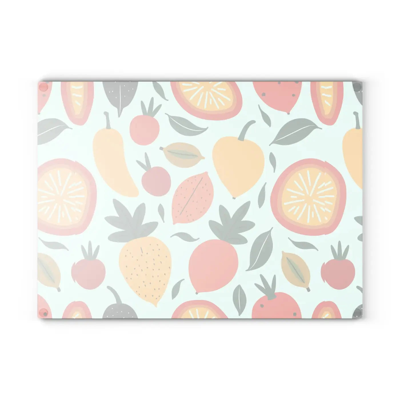 Colorful Fruit Glass Cutting Board - Food Lovers Kitchen Decor - DipaliZ