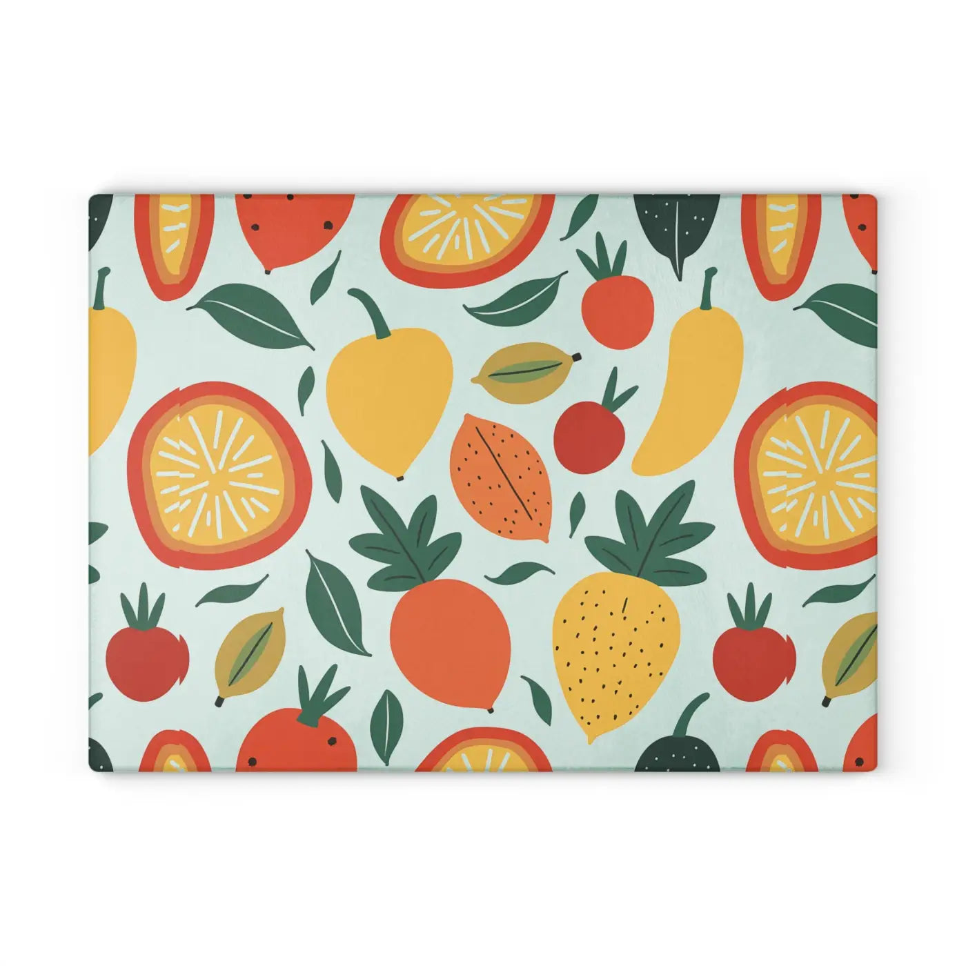 Colorful Fruit Glass Cutting Board - Food Lovers Kitchen Decor - DipaliZ