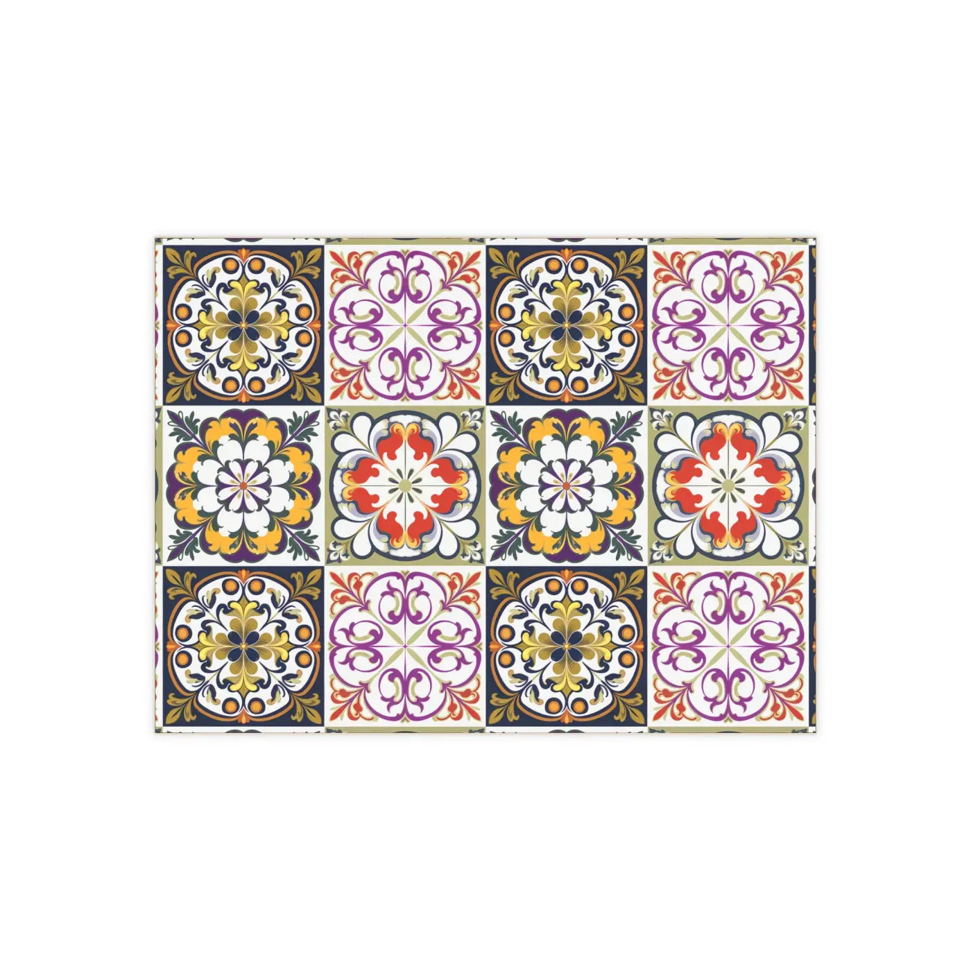 Vibrant Colorful Geometric Ceramic Photo Tiles - Wall Decor - DipaliZ