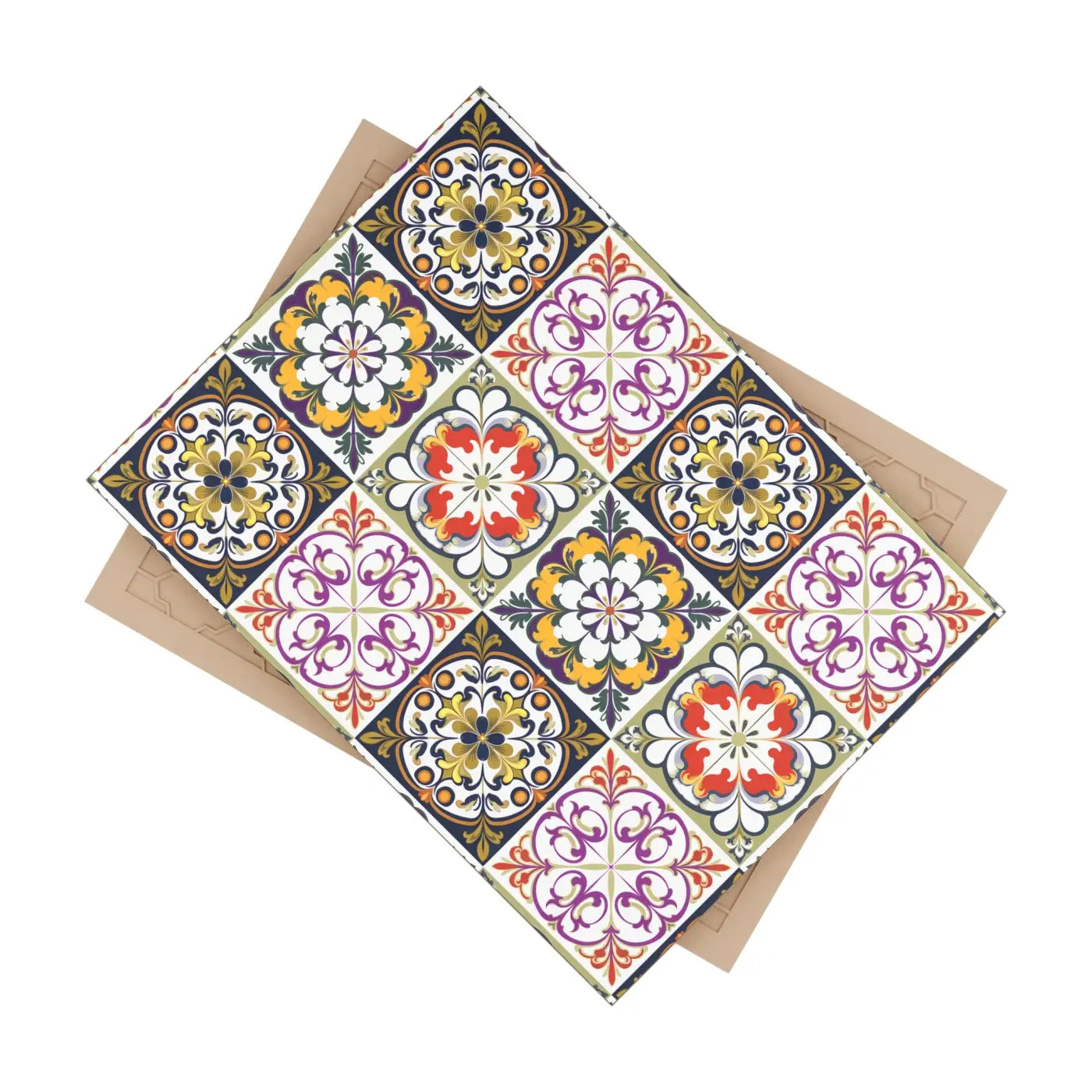 Vibrant Colorful Geometric Ceramic Photo Tiles - Wall Decor - DipaliZ
