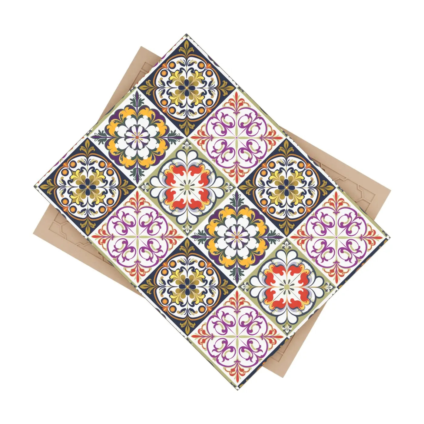 Vibrant Colorful Geometric Ceramic Photo Tiles - Wall Decor - DipaliZ