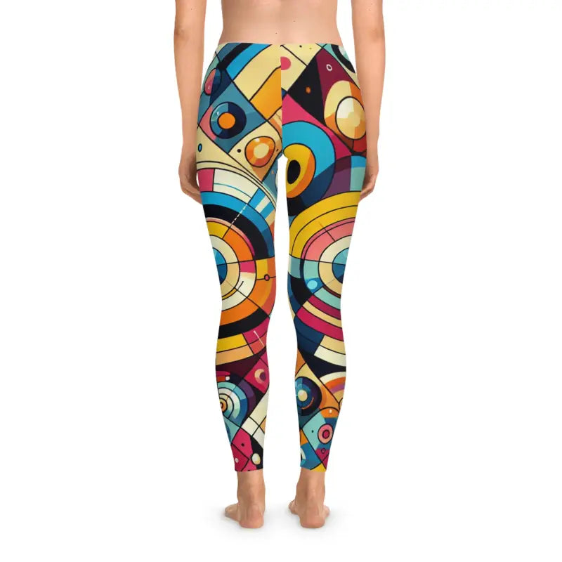Colorful Geometric Pattern Leggings - Activewear - DipaliZ