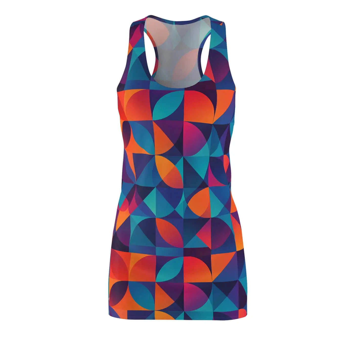 Colorful Geometric Racerback Dress - Summer Ready - DipaliZ