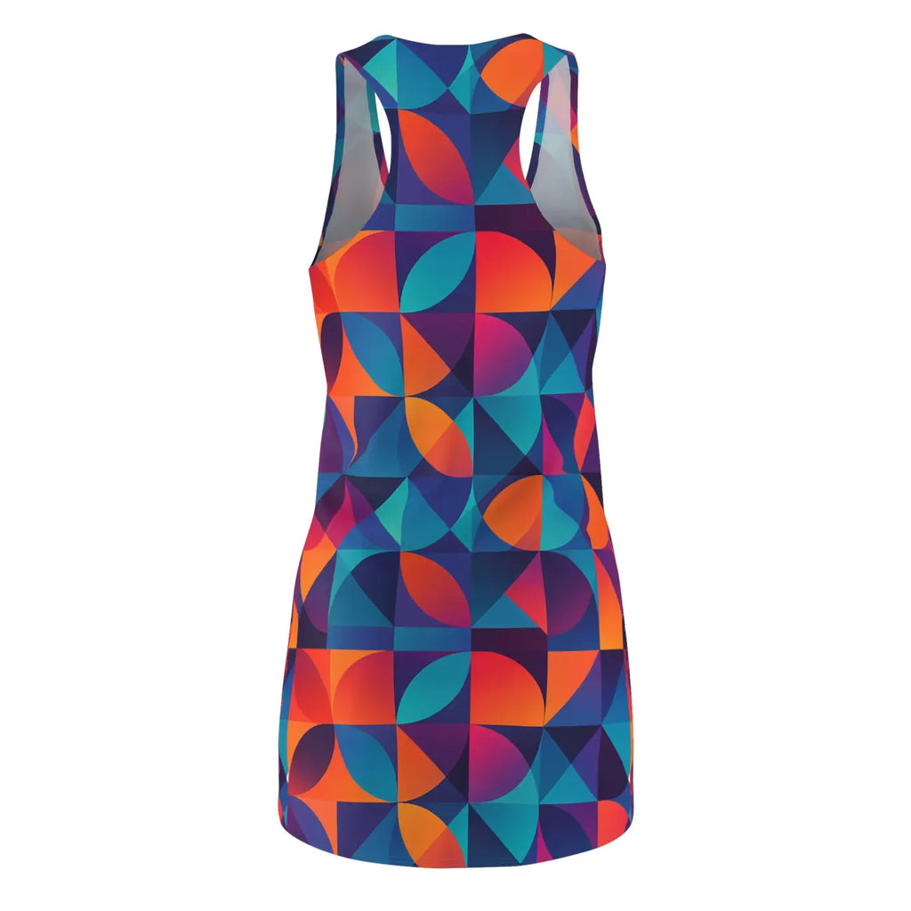 Colorful Geometric Racerback Dress - Summer Ready - DipaliZ