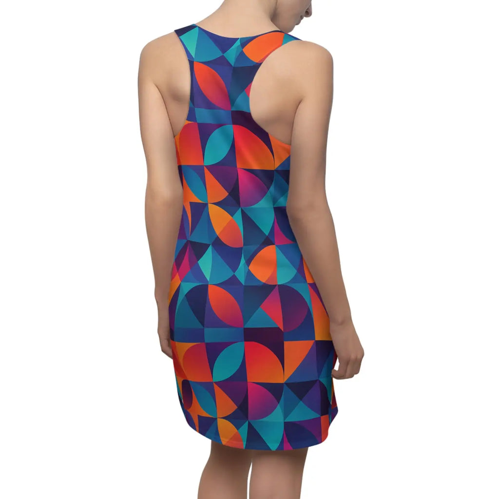 Colorful Geometric Racerback Dress - Summer Ready - DipaliZ