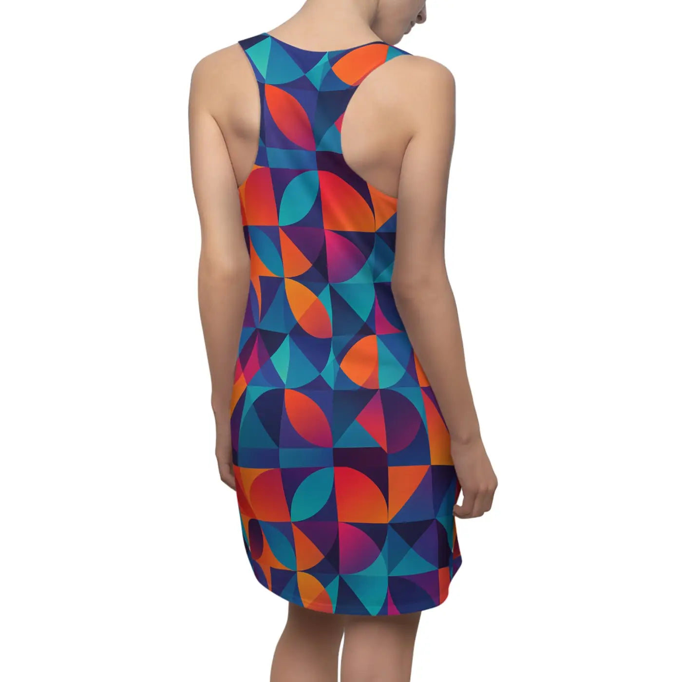 Colorful Geometric Racerback Dress - Summer Ready - DipaliZ