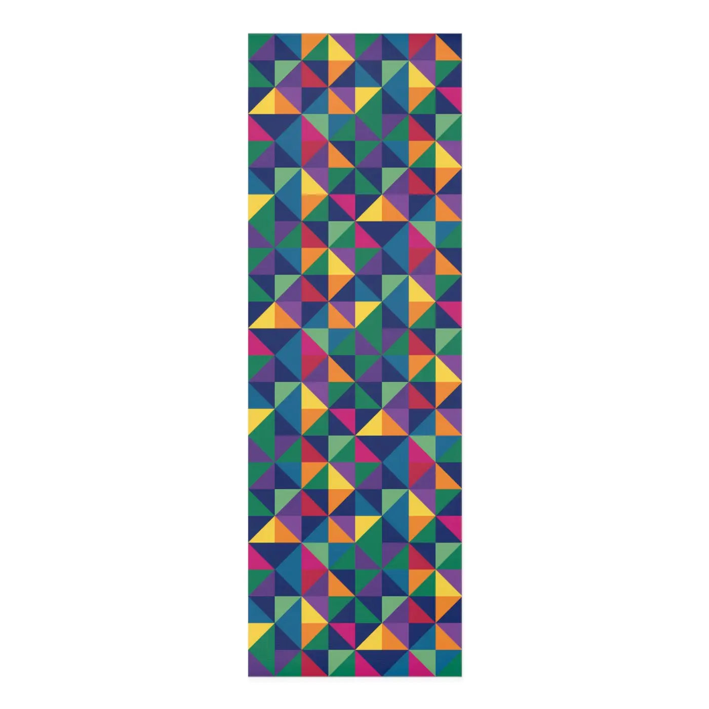 Colorful Geometric Foam Yoga Mat - Triangle Design - DipaliZ