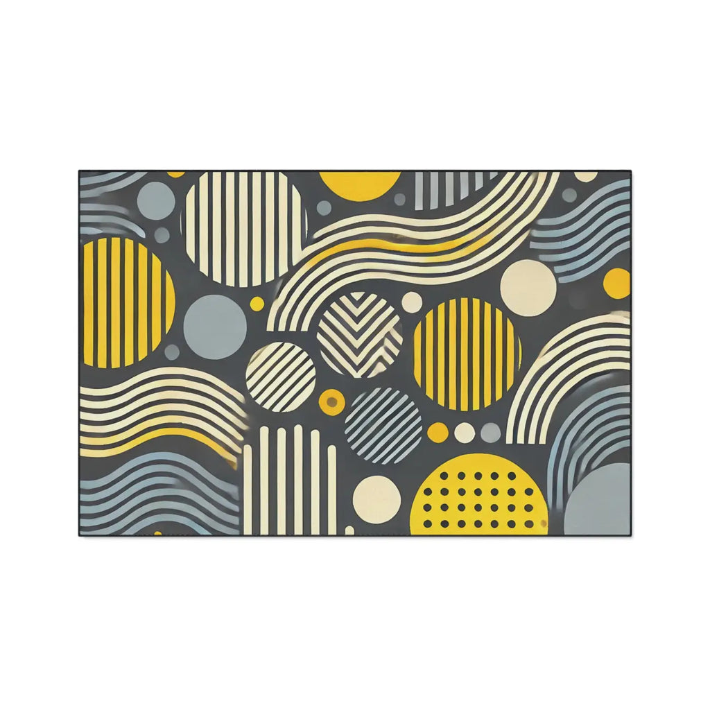 Vibrant Yellow Geometric Heavy Floor Mat - Home Decor - DipaliZ