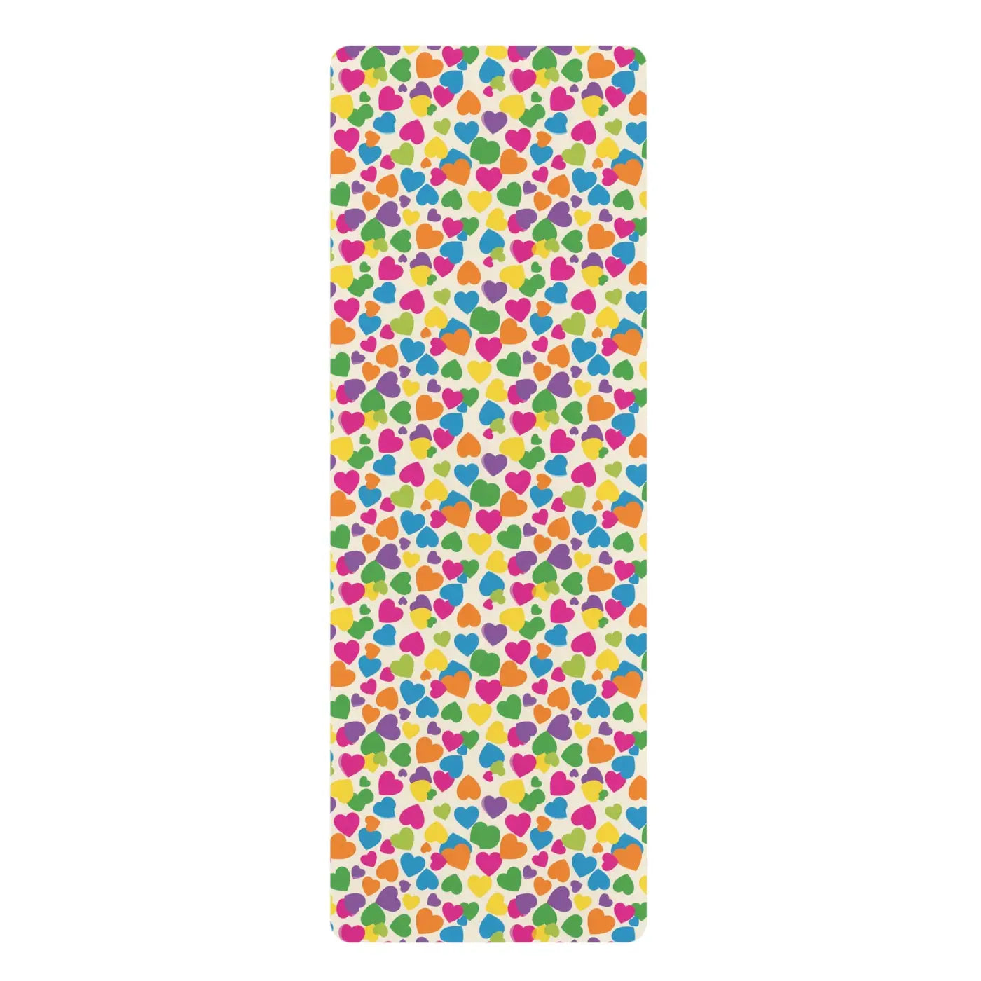Colorful Heart Pattern Yoga Mat - Non Slip Grip - DipaliZ