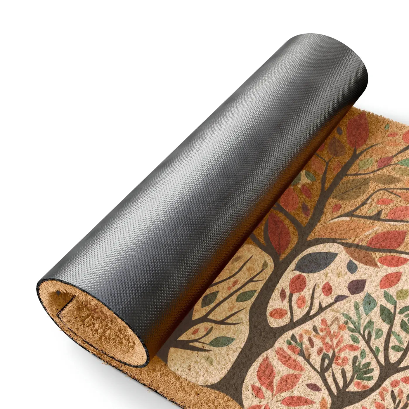Colorful Leaves Doormat - Autumn Trees and Wild Flowers - DipaliZ