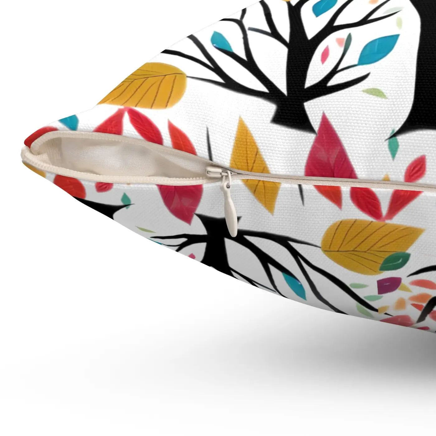 Colorful Leaves Tree Pillow - Vibrant Home Decor - DipaliZ