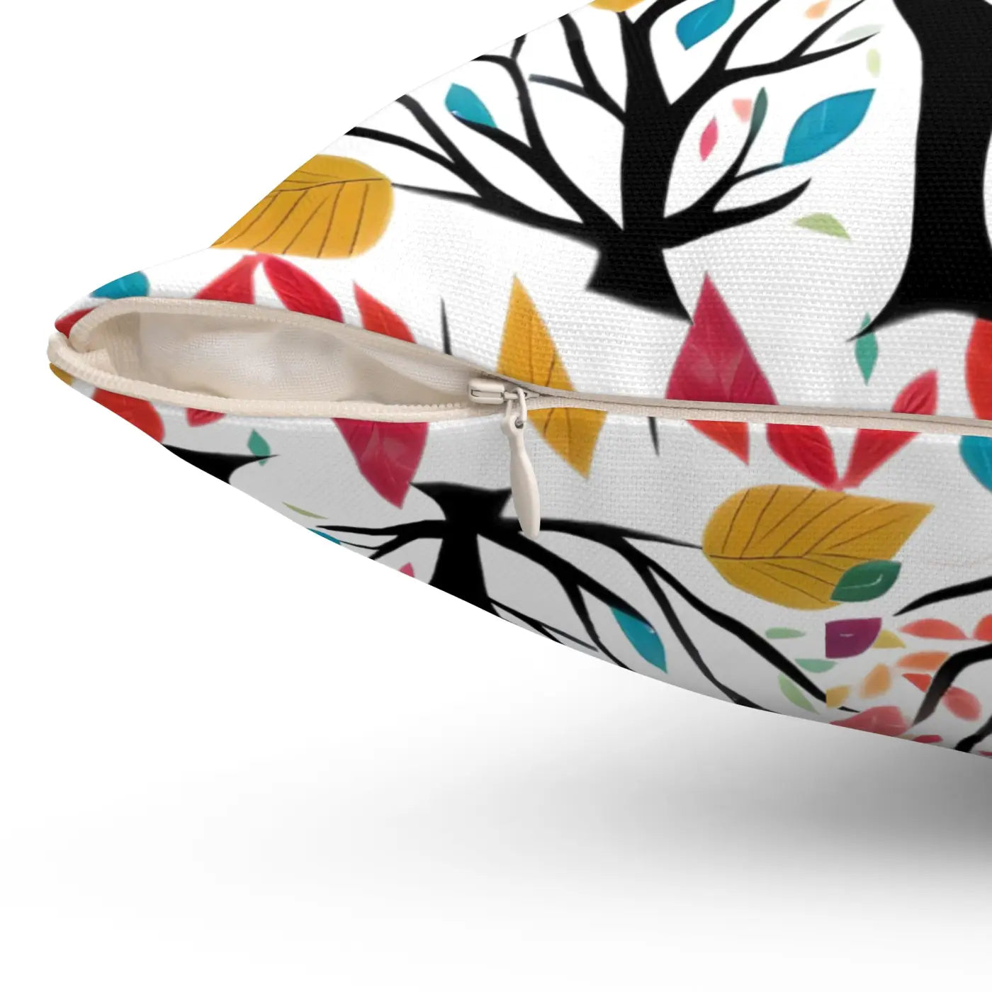 Colorful Leaves Tree Pillow - Vibrant Home Decor - DipaliZ