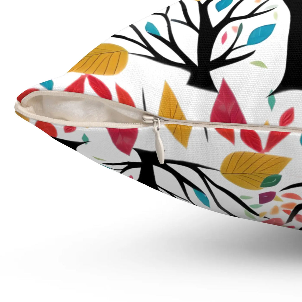 Colorful Leaves Tree Pillow - Vibrant Home Decor - DipaliZ