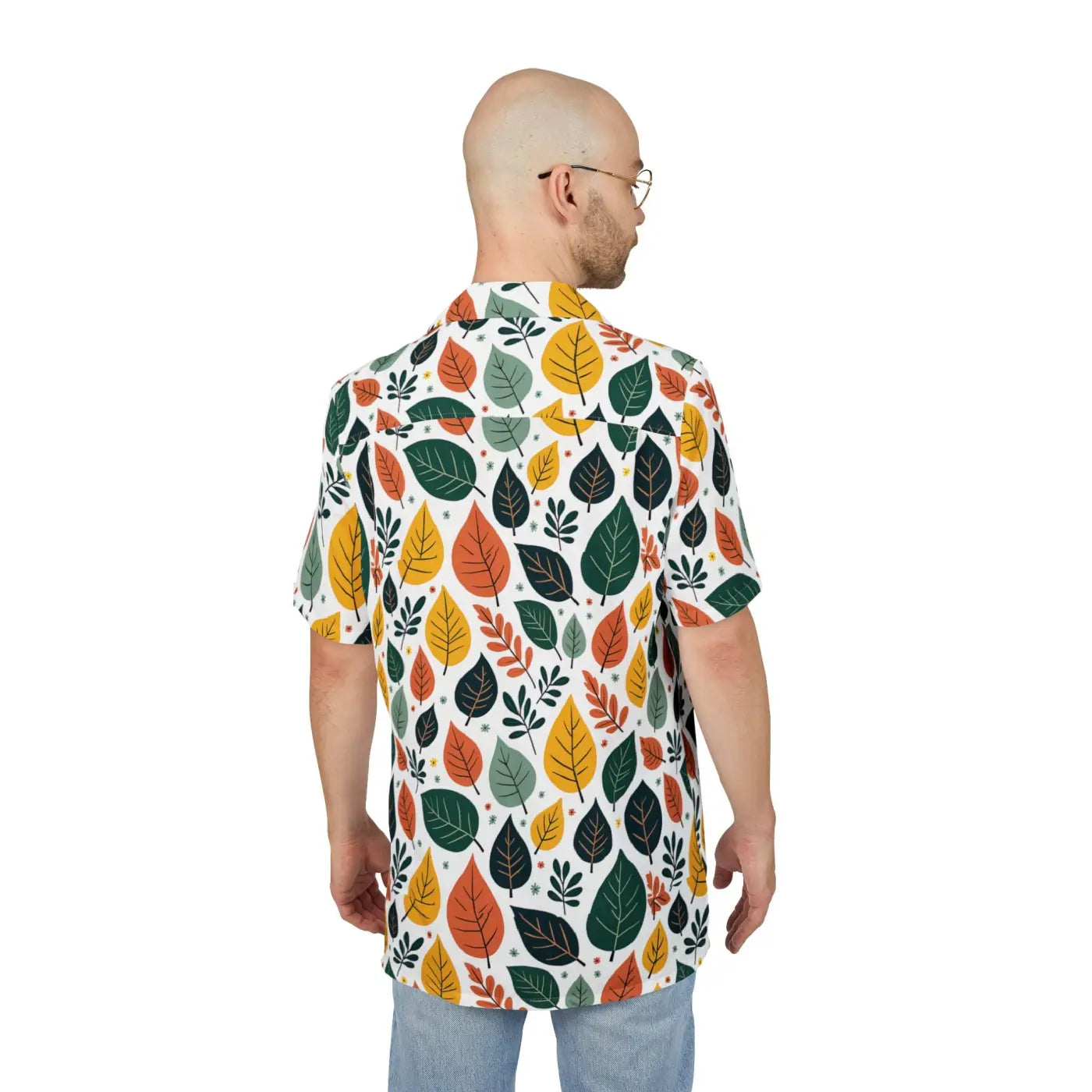 Vibrant Unisex Hawaiian Shirt - Colorful Leaves Design - DipaliZ