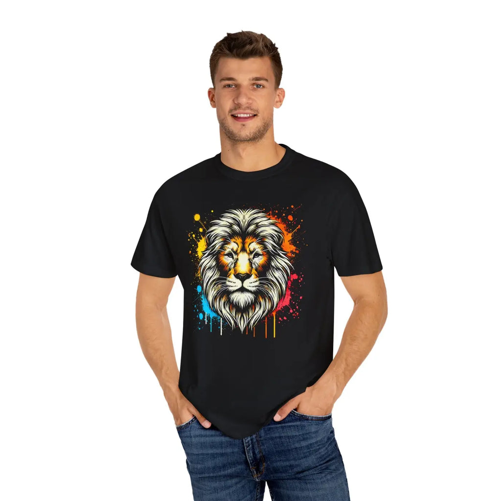 Colorful Lion Head T-Shirt - Wild Energy Style - DipaliZ