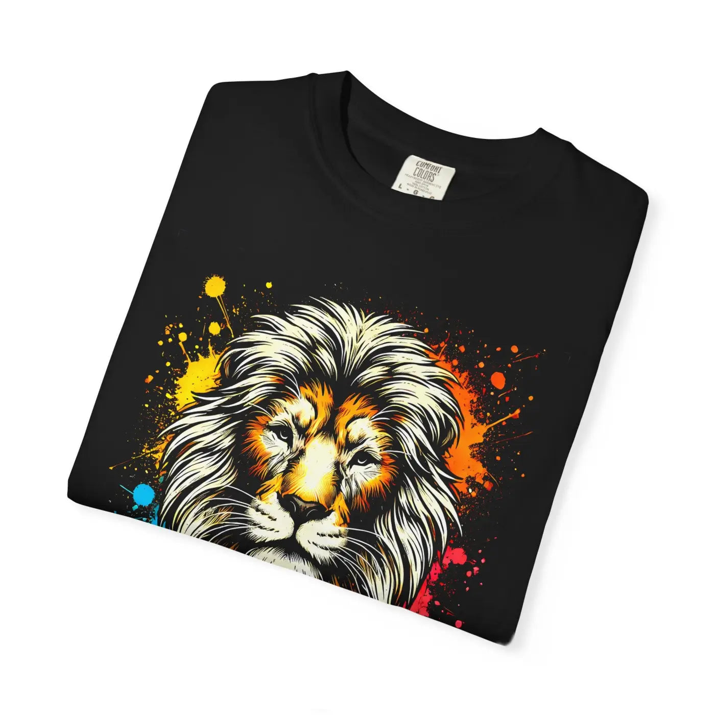 Colorful Lion Head T-Shirt - Wild Energy Style - DipaliZ