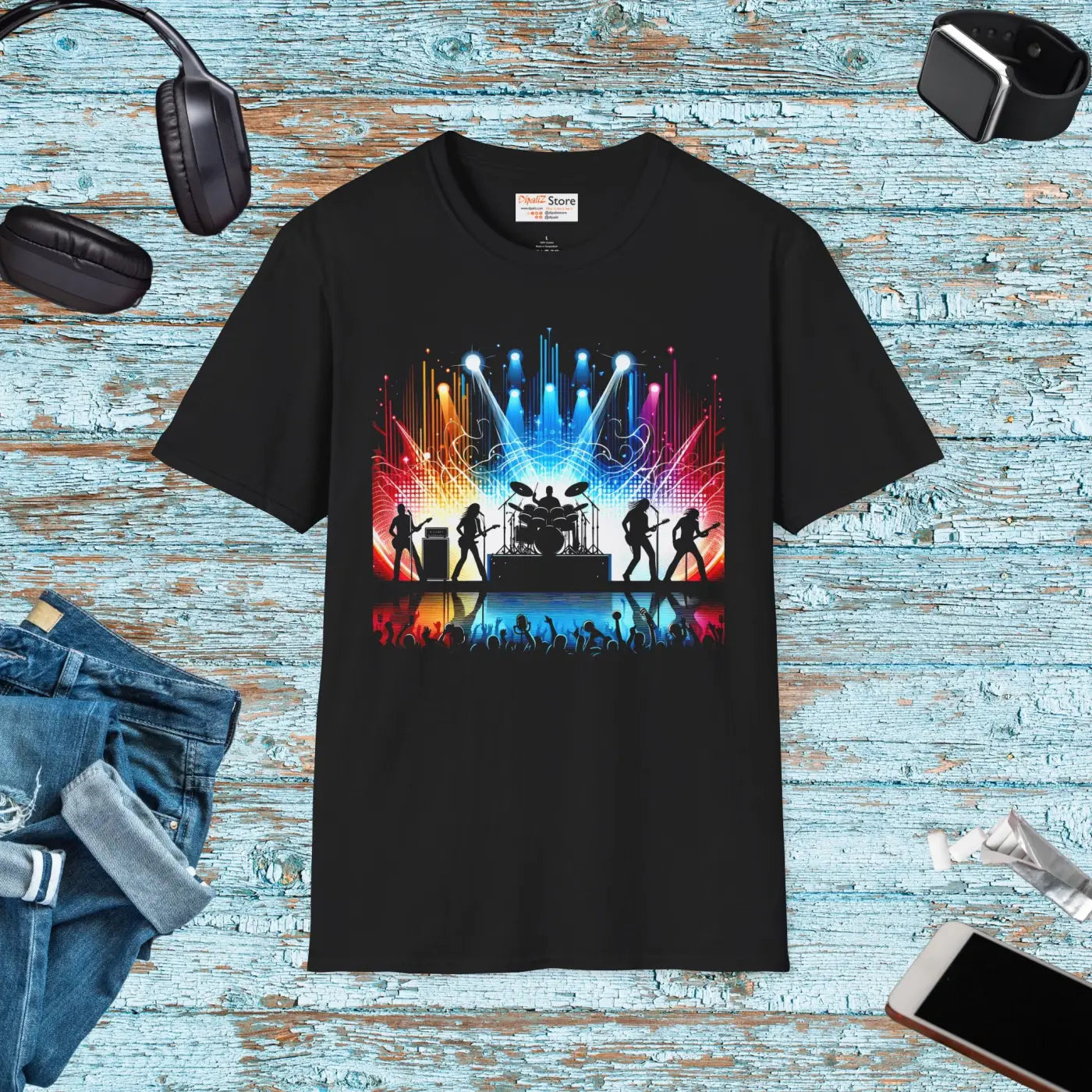 Colorful Music Festival Softstyle Tee - Festival Vibes Unisex - DipaliZ