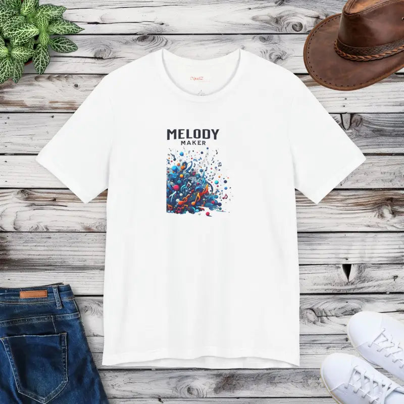 Colorful Music Notes Tee - Unisex Cotton Jersey - DipaliZ
