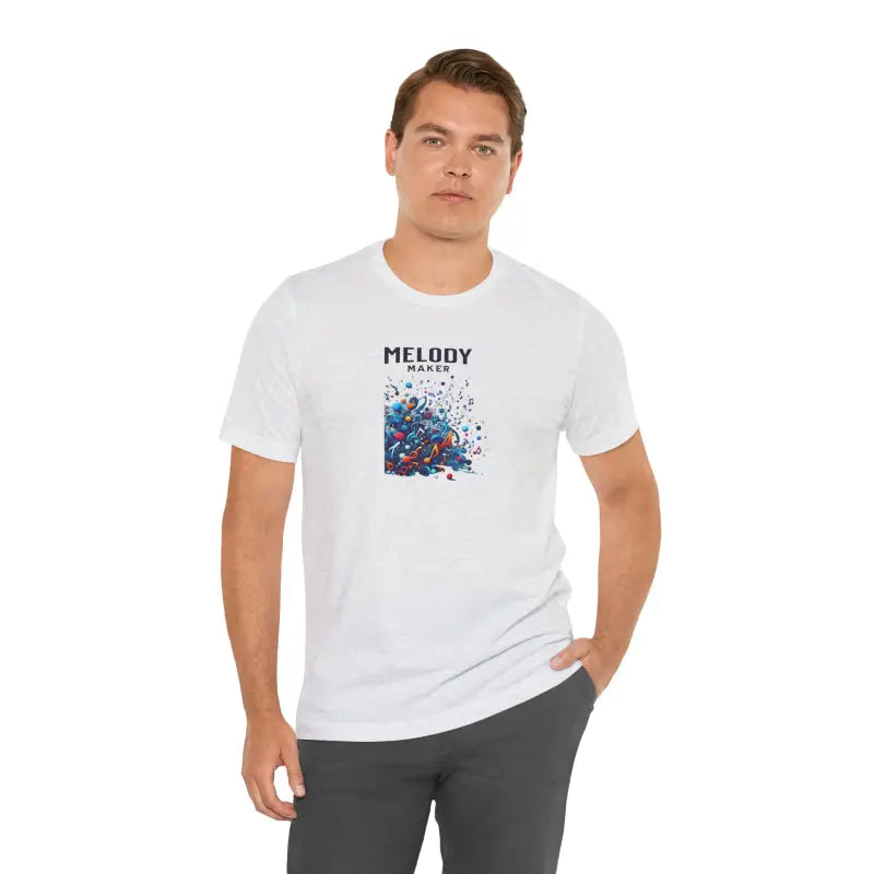Colorful Music Notes Tee - Unisex Cotton Jersey - DipaliZ