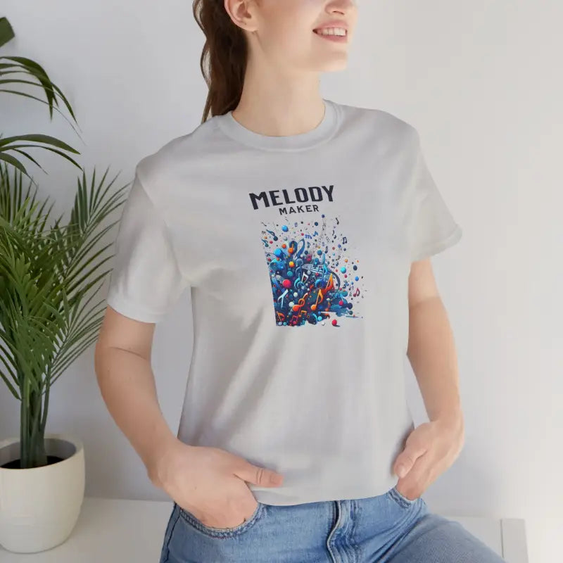 Colorful Music Notes Tee - Unisex Cotton Jersey - DipaliZ