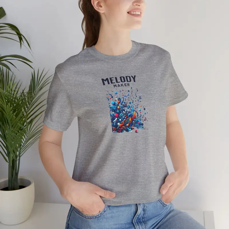 Colorful Music Notes Tee - Unisex Cotton Jersey - DipaliZ