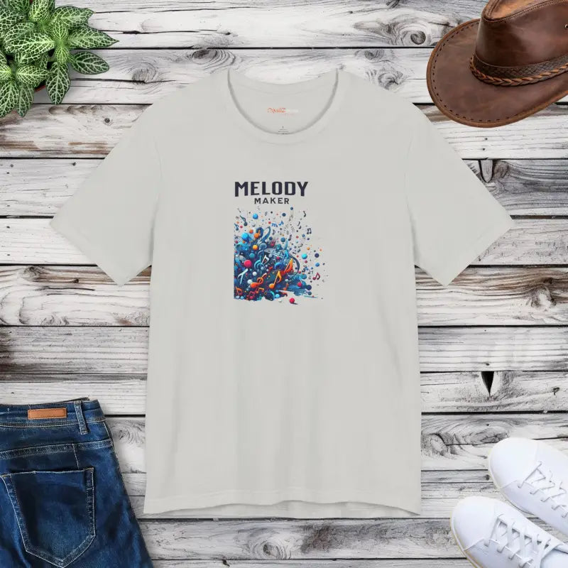 Colorful Music Notes Tee - Unisex Cotton Jersey - DipaliZ