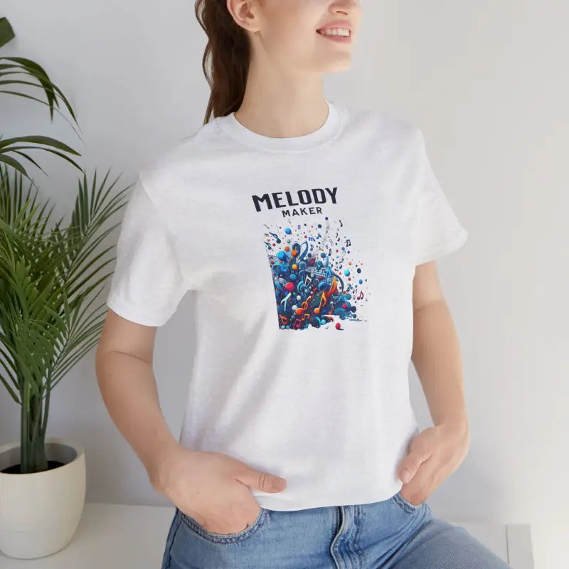 Colorful Music Notes Tee - Unisex Cotton Jersey - DipaliZ