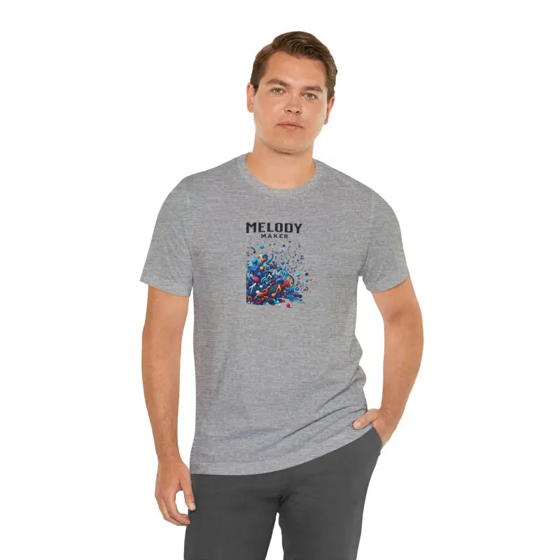 Colorful Music Notes Tee - Unisex Cotton Jersey - DipaliZ