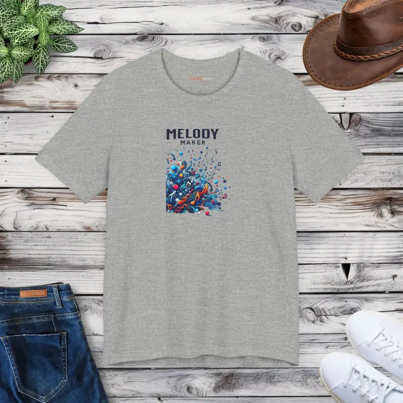 Colorful Music Notes Tee - Unisex Cotton Jersey - DipaliZ