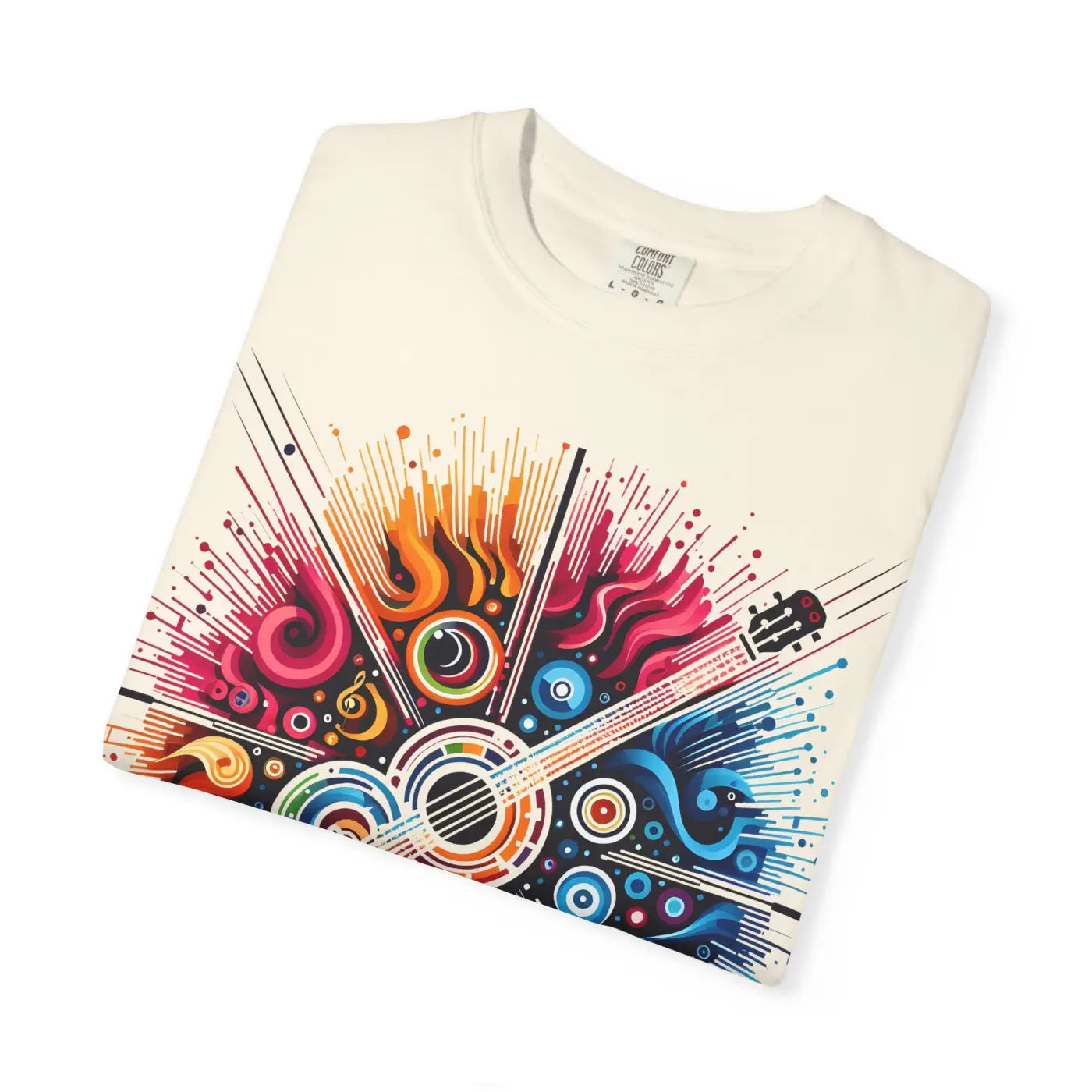 Colorful Musical Vibes Unisex Garment Dyed Shirt - DipaliZ