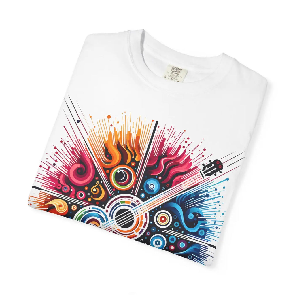 Colorful Musical Vibes Unisex Garment Dyed Shirt - DipaliZ