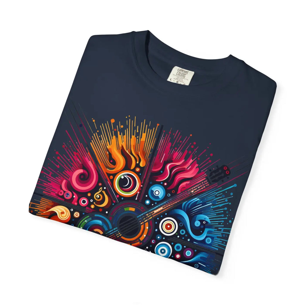 Colorful Musical Vibes Unisex Garment Dyed Shirt - DipaliZ