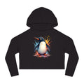 Colorful Penguin Cropped Hooded Sweatshirt - Featherlight - DipaliZ
