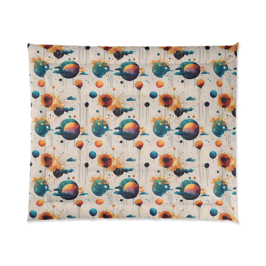 Planets Comforter - Abstract Design Polyester Bedding - DipaliZ