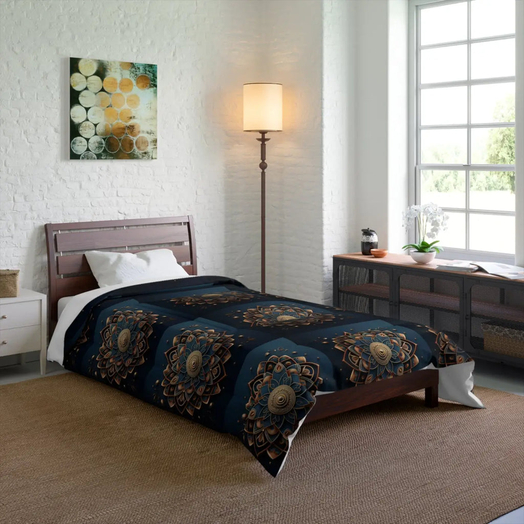 Mandal Geometric Pattern Comforter - Cozy Luxury Bedding - DipaliZ