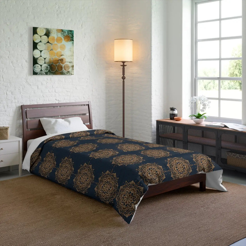 Mandal Geometric Comforter - Chic Pattern Bedding - DipaliZ
