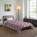 Pink Flowers Comforter - Cozy Pattern Bedding - DipaliZ
