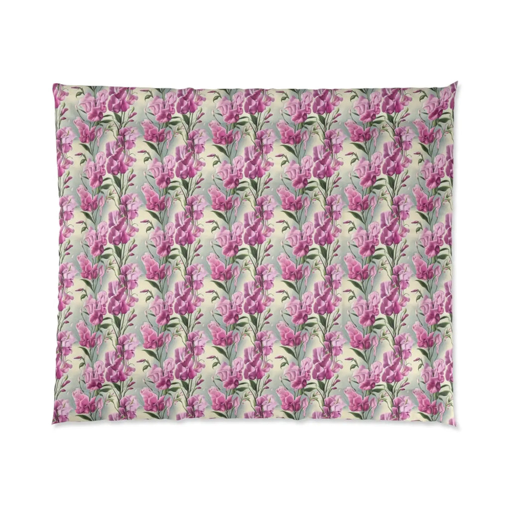 Pink Flowers Comforter - Cozy Pattern Bedding - DipaliZ