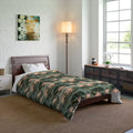 Pink Lotus Flowers Quilt - Serene Bedroom Decor - DipaliZ