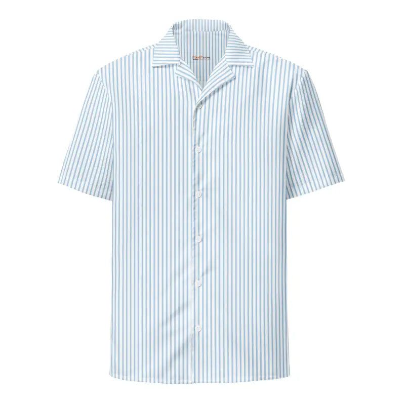 Blue Stripes Button Shirt - Moisture Wicking Summer Coolness - DipaliZ