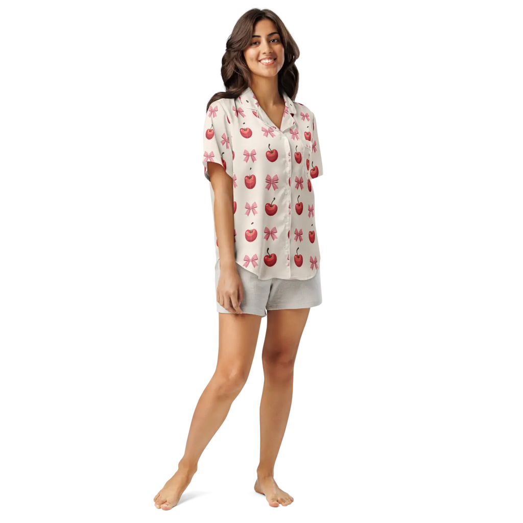 Kawaii Girl Short Sleeve Pajama - Satin Comfort Glam - DipaliZ