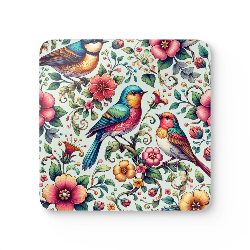 Vibrant Corkwood Coaster Set - Spill Protection Design - DipaliZ