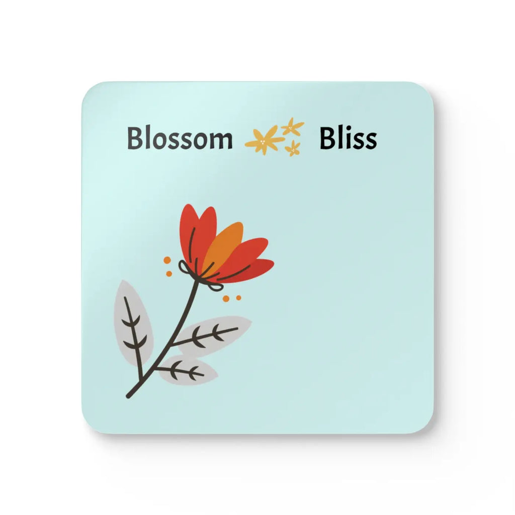 Blossom Bliss Corkwood Coaster Set - Floral Home Decor - DipaliZ