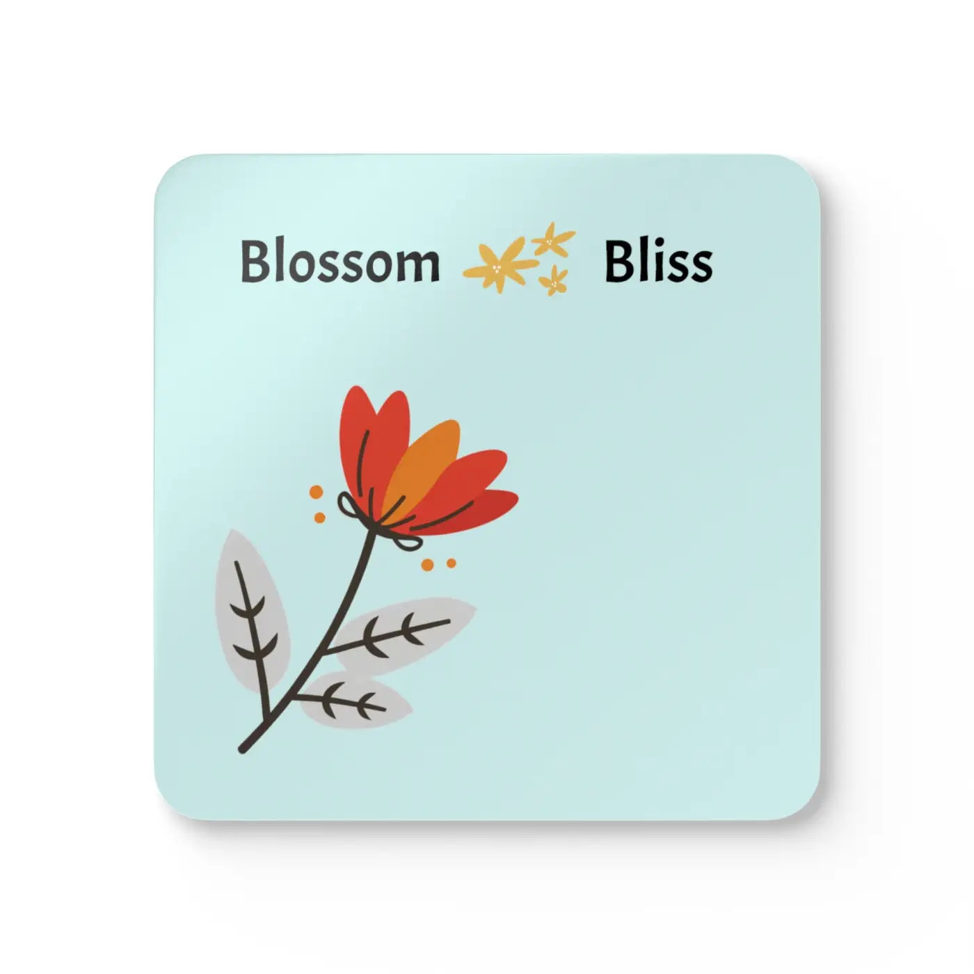 Blossom Bliss Corkwood Coaster Set - Floral Home Decor - DipaliZ