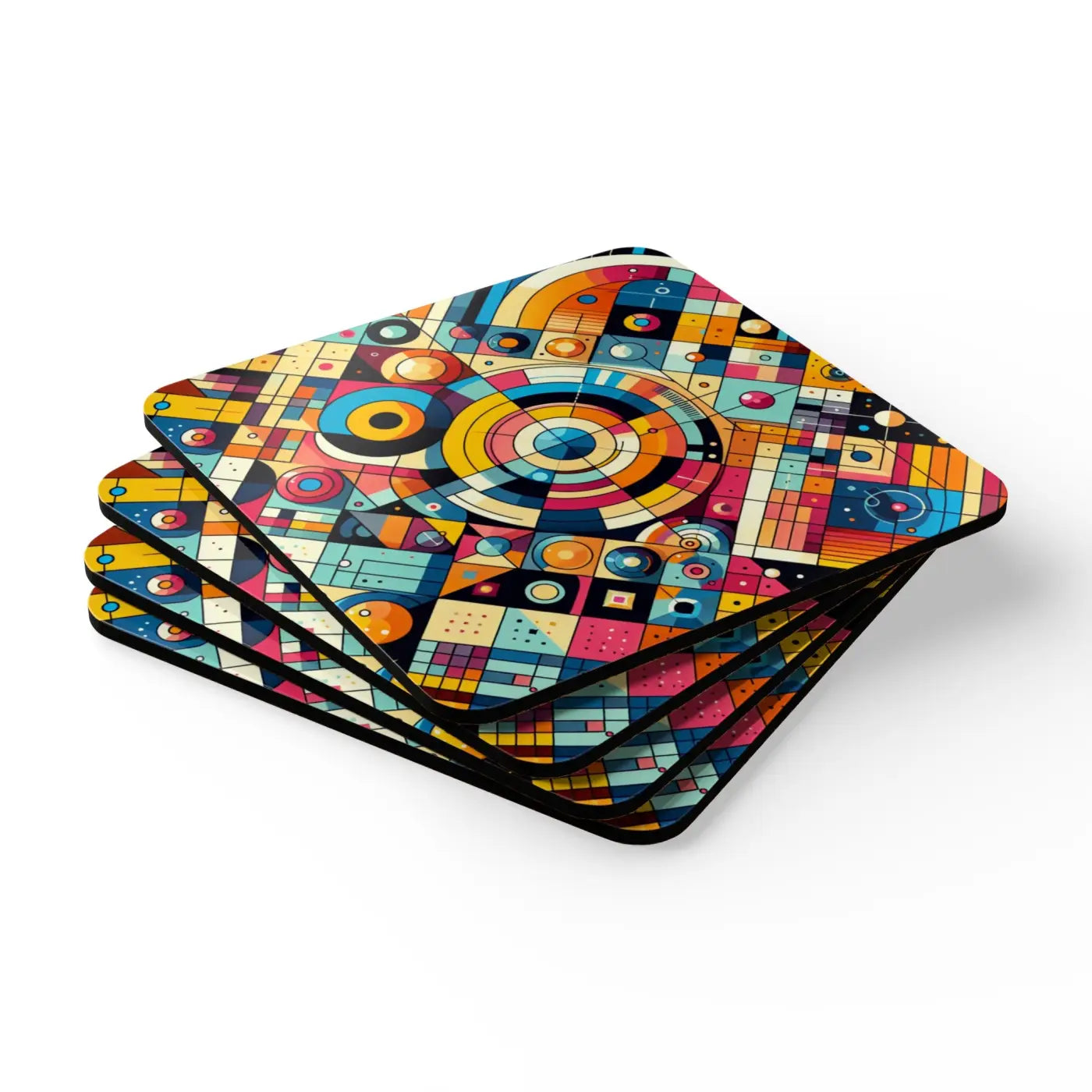 Corkwood Coaster Set - Vibrant Table Protection - DipaliZ